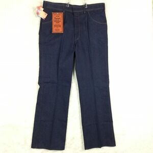 Vtg Big Yank Sport-abouts Mens Jeans Straight Heavy Weight Dark Indigo 38x30 New